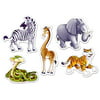 Club Pack of 240 Mini Jungle Animal Cutout Hanging Party Decorations 6.75"