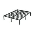 thumbnail image 1 of Full Size Metal Bed Frame - Heavy Duty Steel Platform, 14" Height, Noise-Free Design, No Box Spring Needed, Underbed Storage - 191 × 137 cm (Black), 1 of 9