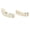 Gold, variant on 18K Gold Plated Hip Hop Grillz Set Top Bottom False Teeth Halloween Costume Accessories, 8 inches / 20.3 cm