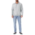 thumbnail image 2 of INSPIRE CHIC Men's Quarter Zip Long Sleeve Knitted Geometric Patterns Pullover Sweatshirt 2XL Light Gray, 2 of 5