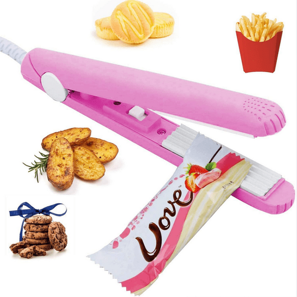 Mini Bag Sealer Heat Seal Kitchen Gadgets, Food Sealer Bag Re-sealer for Food Storage, Handheld Heat Sealer for Chips Bag, Foil Bag, Mylar Bags, Color Street Nails Strips with Storage case