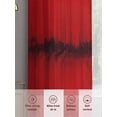 thumbnail image 6 of Red Black Ombre Sheer Curtains 84 Inch Length 2 Panels Set - Light Filtering Window Treatments, Modern Abstract Art Rod Pocket Semi Curtains for Living Room/Bedroom/Kitchen Décor, 104"W x 84"L, 6 of 7