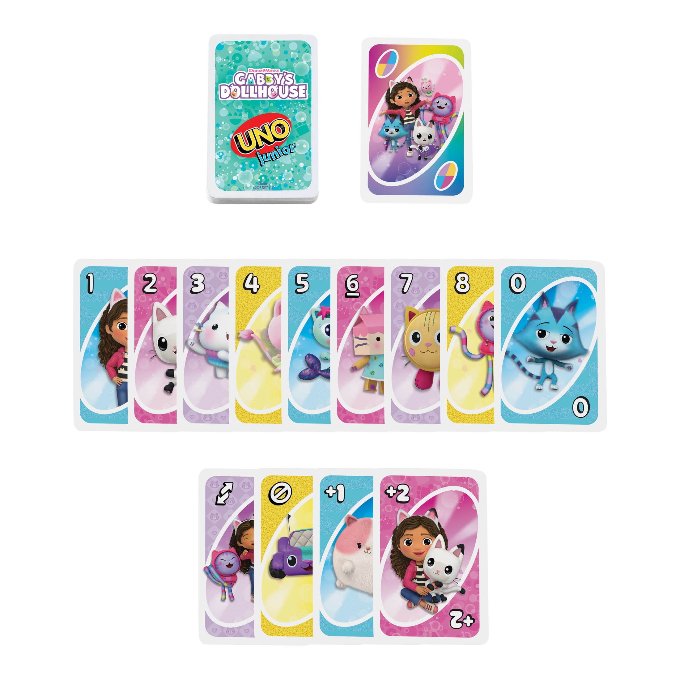 UNO Junior Gabby’s Dollhouse Card Game for Kids, Parents & Family Nights