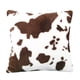 thumbnail image 1 of Funda de almohada de felpa con estampado de vaca, funda de almohada con estampado de animales, cojín para sofá de pelo corto, funda de almohada para cojín de coche, 4 piezas: negro, rosa, amarillo, marrón JM, 1 of 5