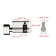 thumbnail image 4 of Cateissary Cilindro de cerradura universal para puertas invisibles, durabilidad y artesanía exquisita, núcleo de cerradura que no se deforma Decoración del hogar, 4 of 6