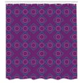 thumbnail image 3 of Geometric Shower Curtain, Concentric Squares and Circles Shapes Abstract Art, Fabric Bathroom Set with Hooks, 69W X 75L Inches Long, Purple Blue Pink, by Ambesonne, 3 of 3