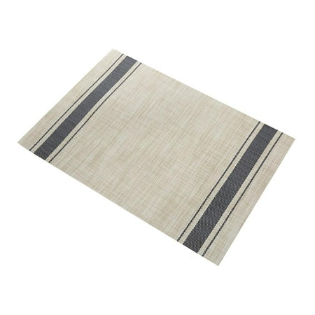 

Desk Mat Home Kitchen Waterproof and Heat Insulation Table Mat Table Mat Cup Mat Stripe Table Mat