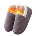 thumbnail image 3 of Women's Men's Fuzzy Memory Foam Slippers Closed Back Cordurory Bedroom House Shoes Winter Warm Indoor Ourdoor Slip on Booties, 3 of 6