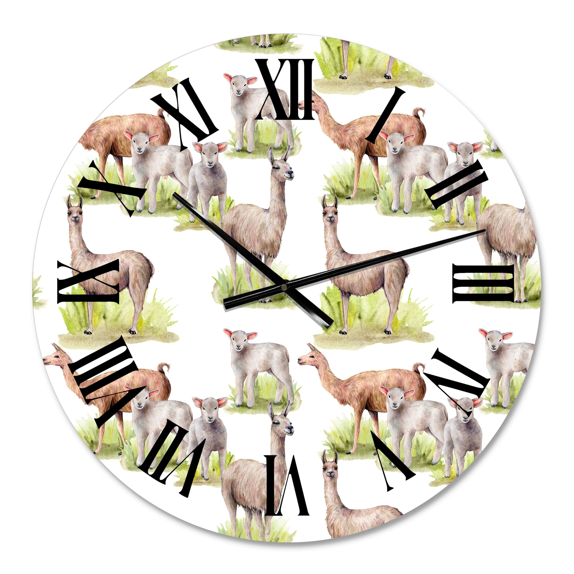 Designart 1 in Quartz Farmhouse Wall Clock