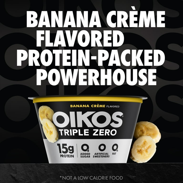 Oikos Triple Zero 15g Protein, 0g Added Sugar, Fat Free Banana