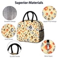 thumbnail image 4 of Lunch Bag Lunch Box for Women Reusable Insulated Lunch Bags,Water-Resistant Round Donuts Yellow Backdrop Cooler Lunch Tote Bag, Large Capacity for Work Travel Picnic, 4 of 6