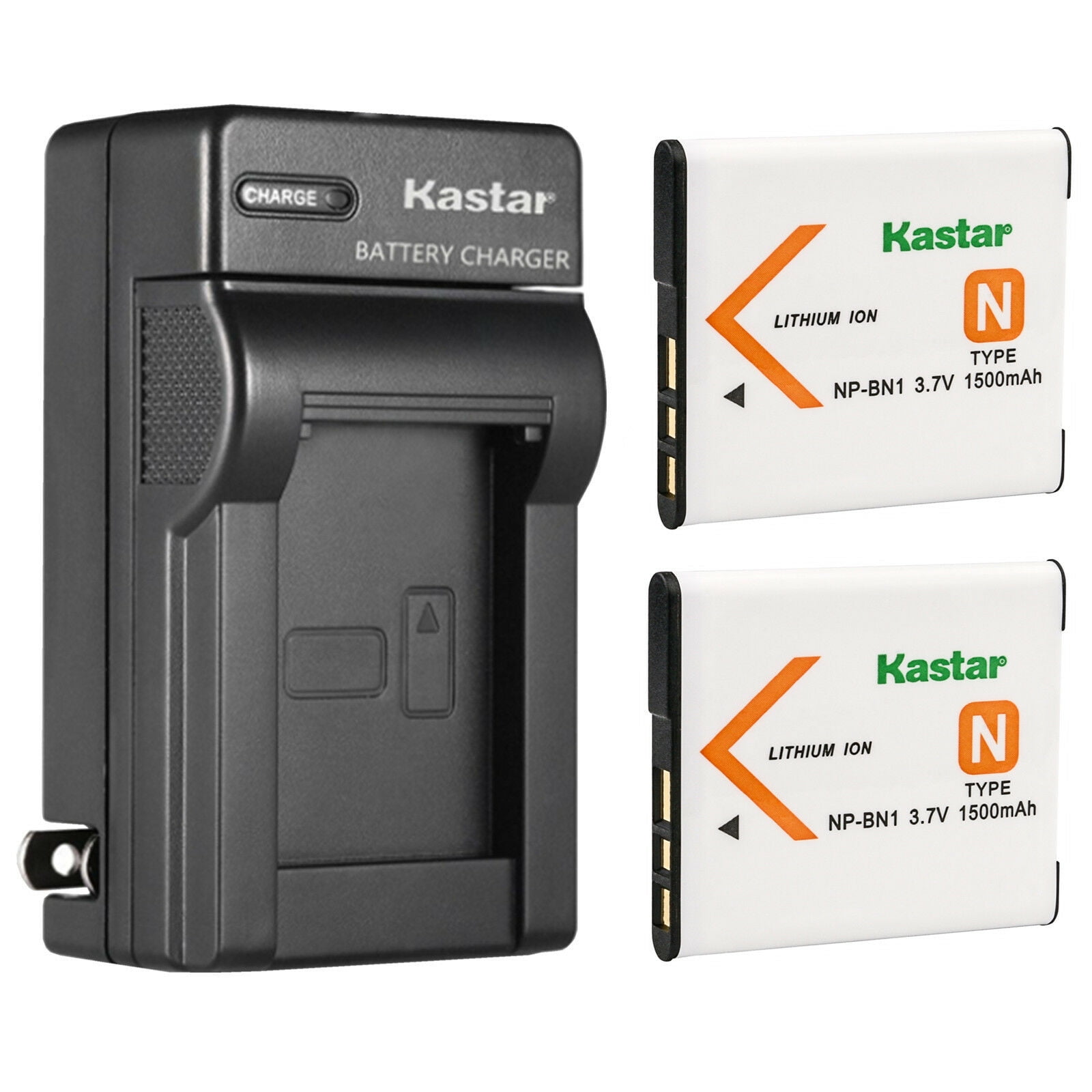 Kastar 3-Pack Battery and AC Wall Charger Replacement for Sony