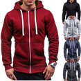 thumbnail image 1 of Vêtements d'Hiver pour Hommes, Sweat à Capuche Décontracté, Veste à Capuche avec Fermeture Éclair, 1 of 4