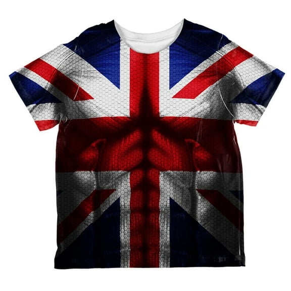 Halloween Union Jack British Flag Superhero Costume All Over Toddler T Shirt Multi 2T