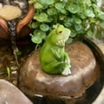 thumbnail image 3 of Honmine Resin Garden Statues for Patio, Cute Frog Figurine for Outdoor Yard, Pond Decoration, Small Animal Sculpture for Lawn, Flower Bed, Balcony, 3 of 5
