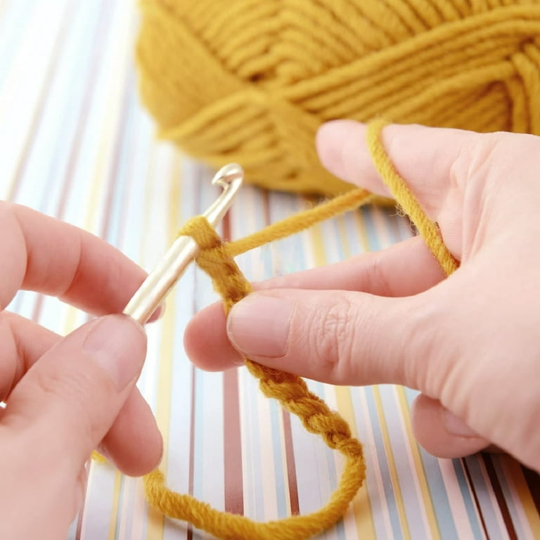  Aeelike Tunisian Crochet Kit for Beginners Adults, Starter  Afghan Crochet Hooks Kit with Yarn, 11pcs 2mm to 8mm Aluminum Afghan Hooks  Craft Set and Crochet Accessories Storage Bag, Blue Flower
