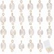thumbnail image 1 of 1 caja de 30 dijes de perlas de metal, a granel, perlas de agua dulce naturales ovaladas blancas irregulares, eslabones, conectores., 1 of 9