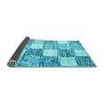 thumbnail image 2 of Ahgly Company Indoor Square Checkered Light Blue Modern Area Rugs, 8' Square, 2 of 4