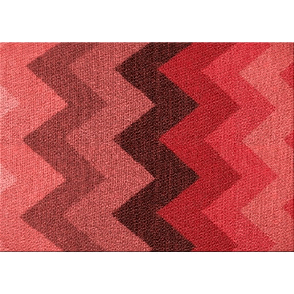 Ahgly Company Machine Washable Indoor Rectangle Transitional Red Area Rugs, 2' x 4'