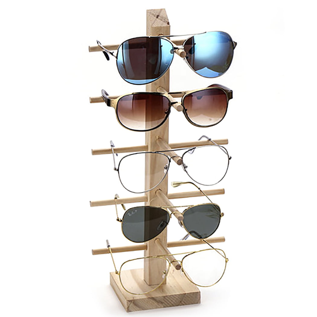 Plastic 5 Pair Sunglasses Glasses Show Rack Counter Display Stand ON 