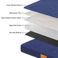thumbnail image 4 of Exclusivo Mezcla Extra Large Dog Bed with Removable and Washable Cover, Orthopedic Pet Bed for Crates, Non-Slip Bottom and Waterproof Liner, 56"×40", Navy Blue, 4 of 10