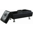 thumbnail image 3 of Bowery Hill Poussette de Rangement Touffetée en Faux Cuir Noir, 3 of 5