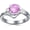 10. October/ Pink Tourmaline (Created), variant on 0.8ct Round Birthstone Rings for Women 925 Sterling Silver Minimalist Created Zircon Rings Personalized Engraved Name Ring Birthday Promise Jewelry Gift for Women (with Gift Box)