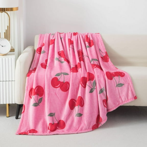 Mainstays Kids Couverture Jetée en Peluche Cerises