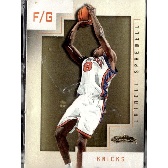 Collectible 2002 Fleer Showcase Latrell Sprewell #17 New York Knicks NBA Basketball Trading Card