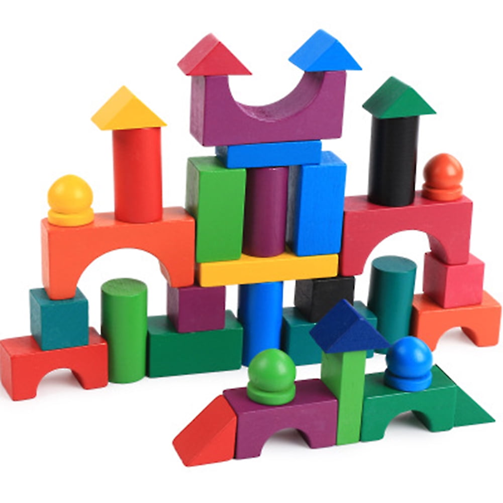 educational wooden building blocks