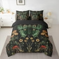 thumbnail image 2 of Manfei Green Spooky Moth 7pcs Bedding Comforter Set,Gothic Style Queen Bedding Sets,Rustic Daisy Mushroom Flower Queen Sheet Sets For Boys Girl,Microfiber Bedroom Decor Reversible, 2 of 8