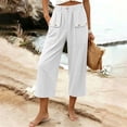 thumbnail image 5 of Luvrsol Capris for Women with Pockets Wide Leg Buttery Soft Stretch Casual Lounge Cropped Trousers S-2XL, 5 of 7