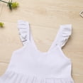 thumbnail image 5 of IBTOM CASTLE Toddler Little Girls Rainbow Twirly Skater Dress Kids Back to School Dress Summer Casual Tea Party Beach Sundress 3-4 Years Blue, 5 of 8