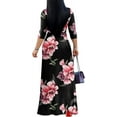 thumbnail image 3 of Women Plus Size Maxi Dress for Women Casual Summer Sundress V-Neck 3/4 Sleeve, 3 of 3