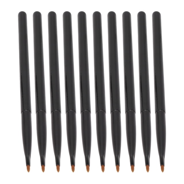 Pincel cosmético ANGGREK 10 piezas para delineador de labios negro
