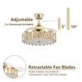 thumbnail image 5 of Belladepot 42''  Retractable Ceiling Fan with Remote Control and Light Kit Gold, 5 of 8