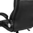 thumbnail image 3 of High Back Black Leather Executive Swivel Chair with Double Layered Headrest and Open Arms, 3 of 9