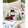 thumbnail image 6 of Christmas Snowman Throw Pillow Cover, Gold Gray Snowflake Winter Tree Rectangle Decorative Pillow Case Protector Soft Cushion Cover Lumbar Pillowcase for Couch Sofa Bedroom Car Chair Decor 24x36 Inch, 6 of 8