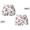 thumbnail image 5 of Fotbe Red Snake Seamless Shorts, Womens Workout Shorts High Waist Stretch Booty Short for Gym/Yoga/Running/Biking-XX-Large, 5 of 9