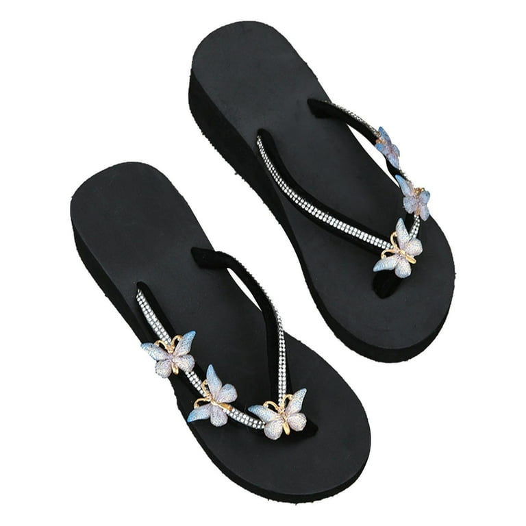 【Herlipto】Dot Tule Sandals Kmdttou Women's Shoes Rhinestone Slope Heel Open Toe Bow-Knot