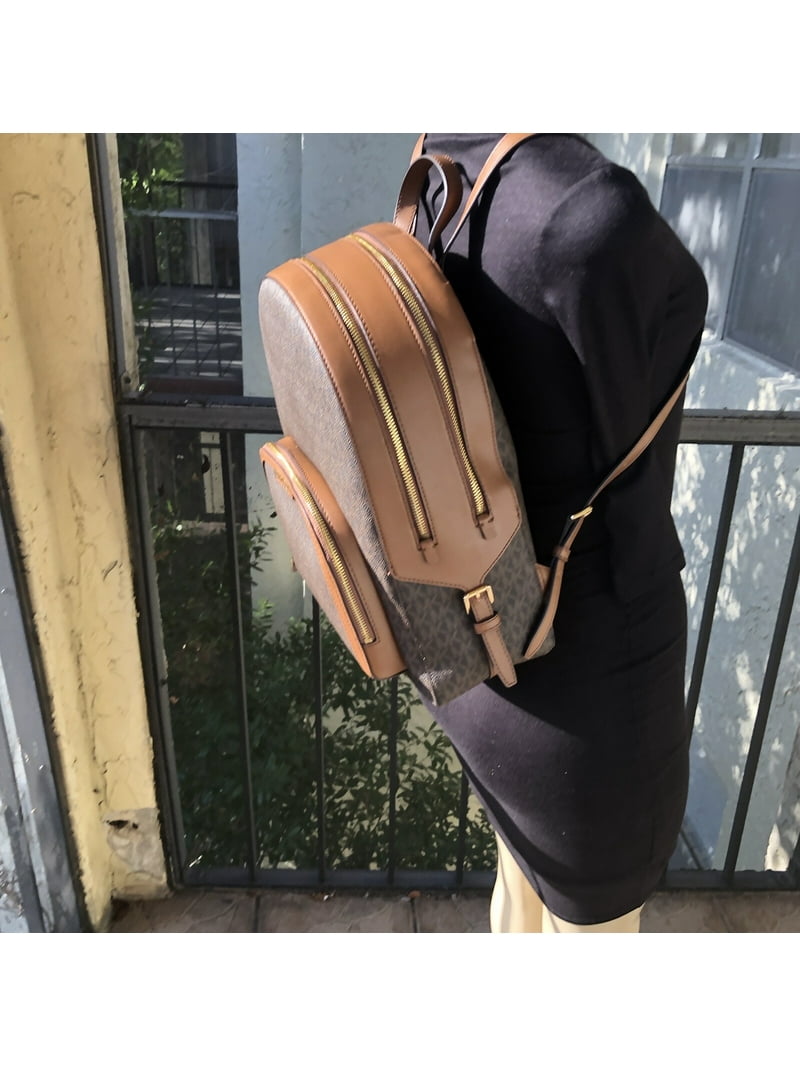 Michael Kors Jaycee Large Logo Backpack, Brown, MK Signature