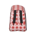 thumbnail image 3 of Kdxio Checkered Christmas With Snowflakes for Double Compartment Pen Case Oxford Organizer with Zipper Pockets for Students Artists, 3 of 7
