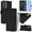 Black, variant on Flip Wallet Cover Case For Motorola Moto G34 G35 G20 G42 Phone, Premium PU Leather Shockproof Lanyard Slim Case