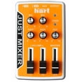 thumbnail image 2 of JUST MIXER Audio/DJ Mixer - Battery/USB Powered Portable Pocket Audio Mixer w/ 3 Stereo Channels (3.5mm) Plus On/Off Switch (Orange), 2 of 4