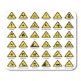 thumbnail image 1 of POGLIP Triangle Yellow Warning Sign Hazard Danger Attention Symbols Chemical Flammable Security Radiation Mousepad Mouse Pad Mouse Mat 9x10 inch, 1 of 1