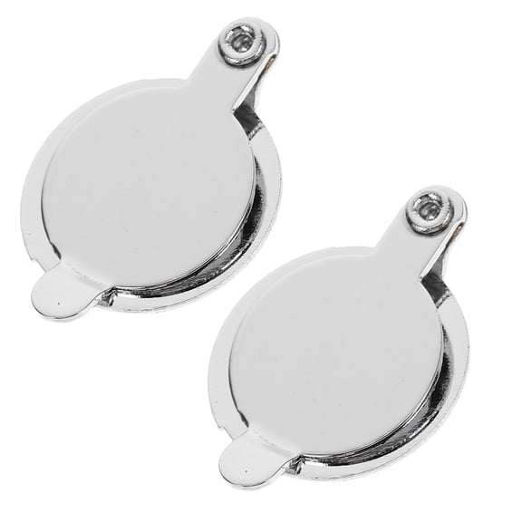 WEAVILUX Silver Door Peephole Cover 2Pcs 2.1x0.9x0.2In