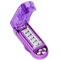Pill Cutter Splitter for Cutting Multiple Pills, Bug Hull Adjustable Pill Cutter Splitter for Small and Tiny Pills, Purple