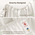 thumbnail image 6 of California Design Den King Size Fitted Sheet Only, Soft 400 Thread Count 100% Cotton Sateen, Deep Pocket, All-Around Elastic, Sidedicators - Ivory (Pale Tone), 6 of 10