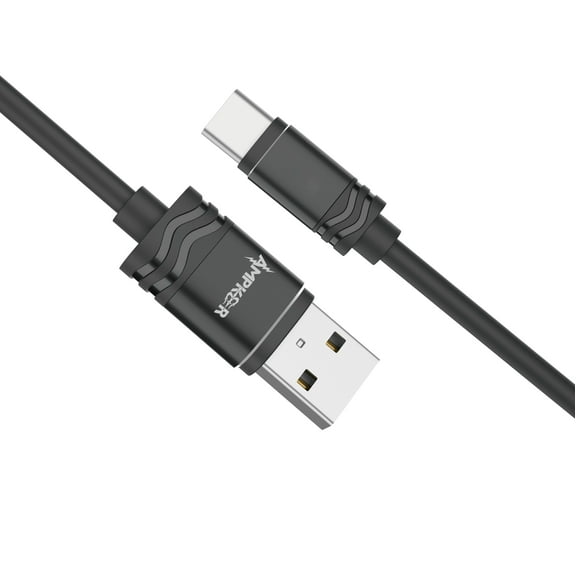 Ampker USB Cable for Nokia C300 - Heavy Duty 2A Type-C to USB Fast Charging Data Transfer Cable - 10 Feet - Black