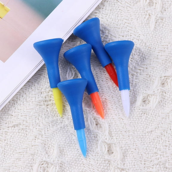 Raindrops Plastic Tees Golf Professional Tee Set Assorted Colors Reusable Training Aid 5Pcs 4.2x1.8x1.8Cm